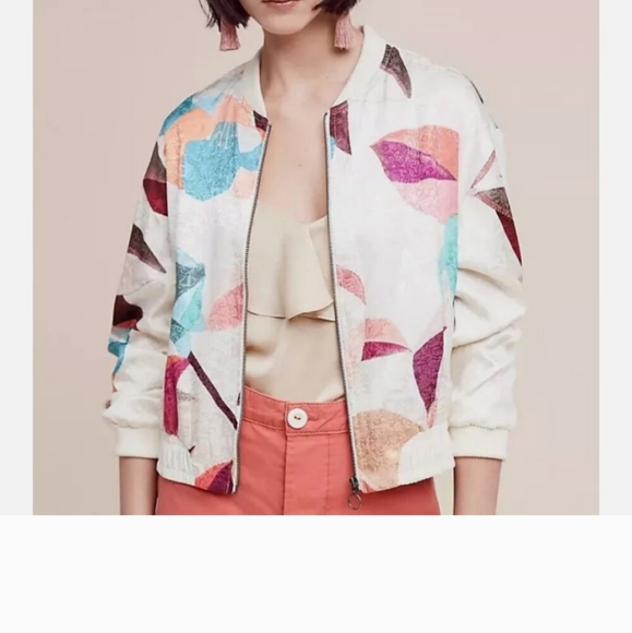 Elevenses Women's Multicolored Bomber Jacket - Picture 2 of 3